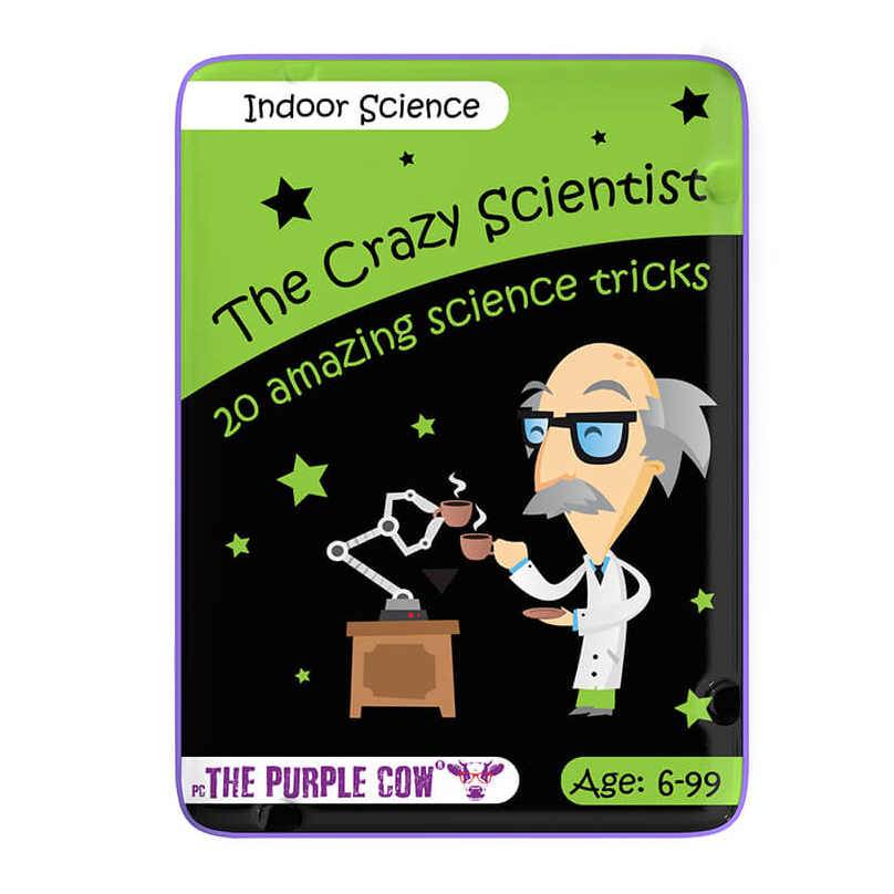Purple Cow Crazy Scientist Activity Cards: Indoor Science
