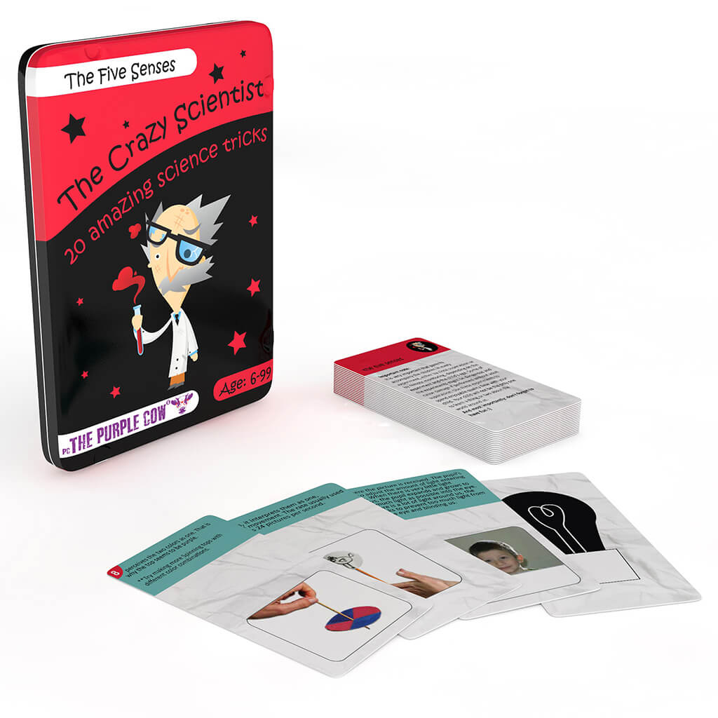 Purple Cow Crazy Scientist Activity Cards: The Five Senses