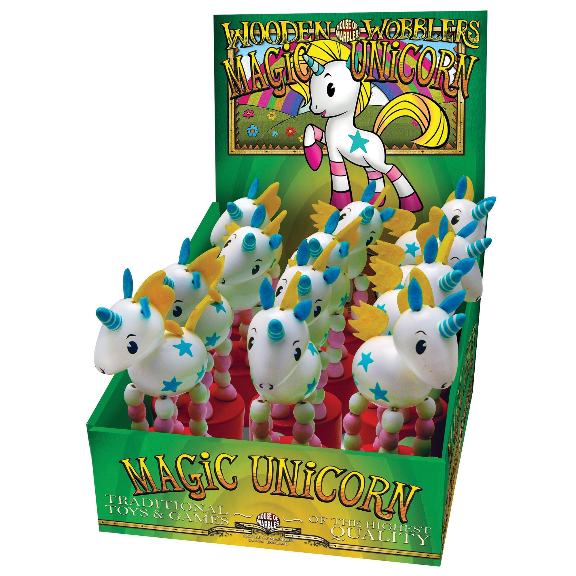 House of Marbles Wooden Magic Unicorn Press-Up