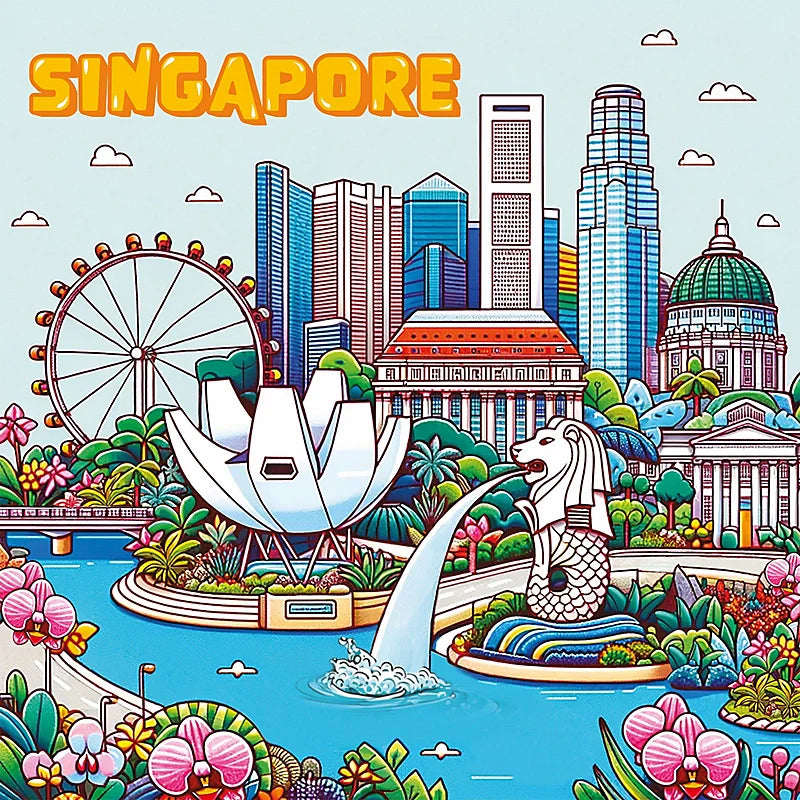 Singapore 100-piece Jigsaw Puzzle: Waterfront