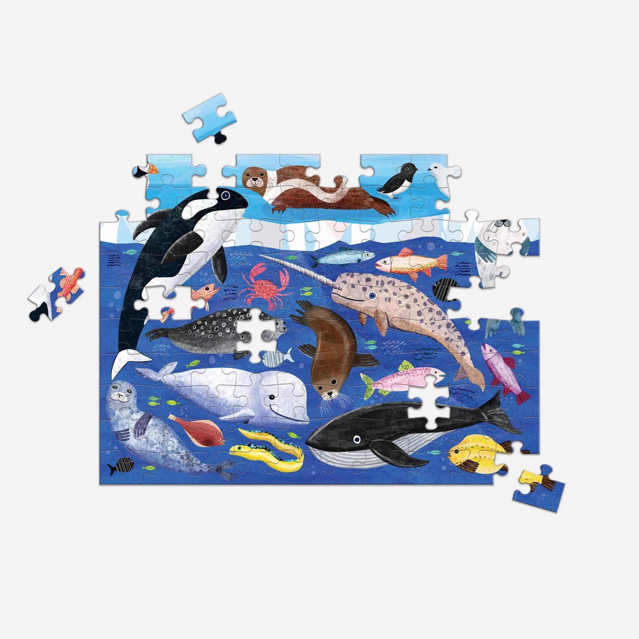 Mudpuppy 100 Piece Double-Sided Puzzle: Arctic Above & Below
