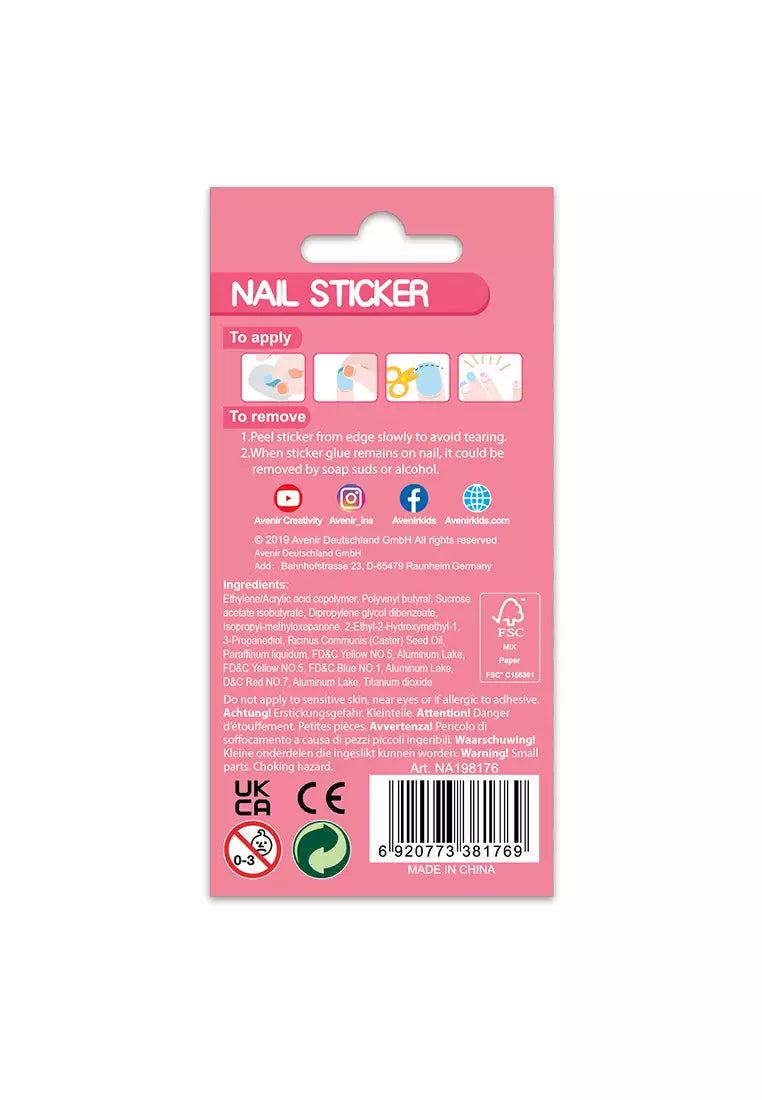 Avenir Small Nail Stickers - Unicorn - Glitter