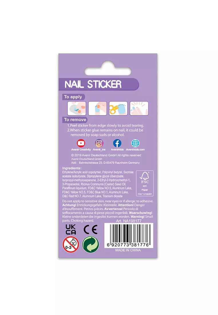 Avenir Small Nail Stickers - Flower - Glitter