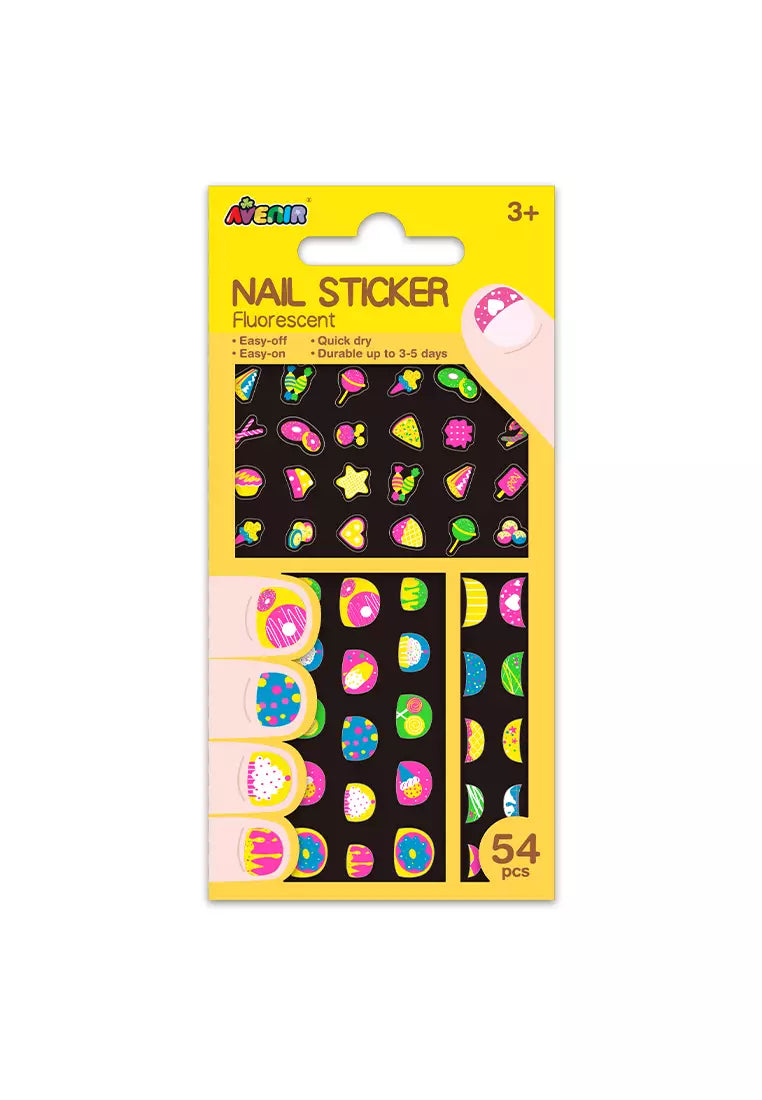 Avenir Small Nail Stickers - Cookie - Fluorescence
