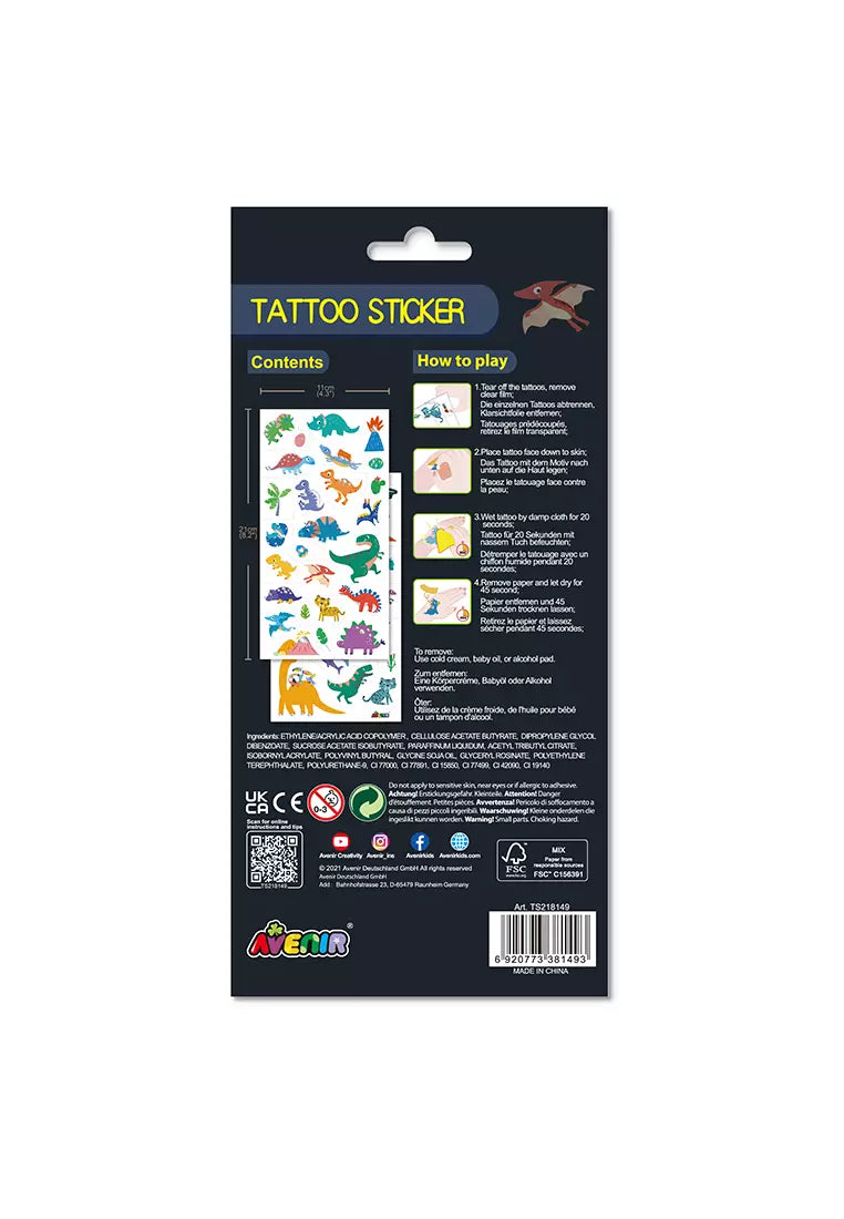 Avenir Tattoo Sticker - Dino
