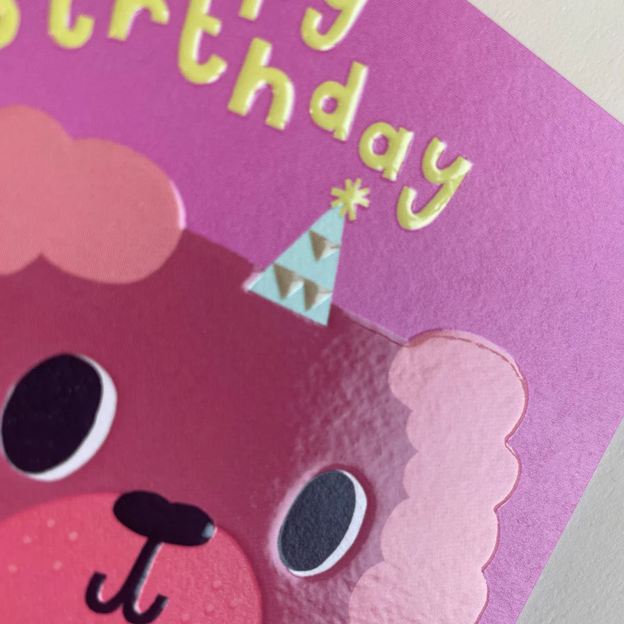 Raspberry Blossom Happy Birthday: Dog