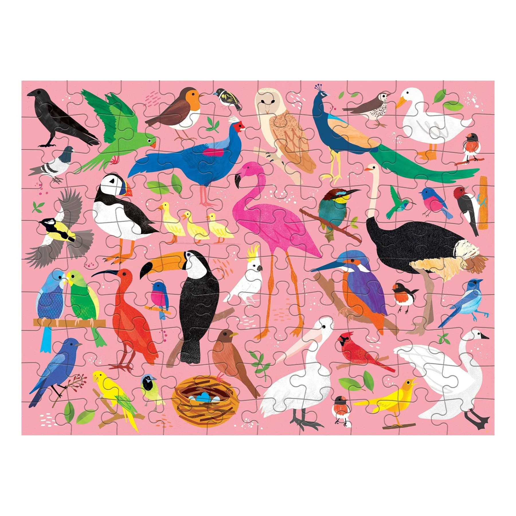Mudpuppy 100 Piece Double-Sided Puzzle: Bugs & Birds