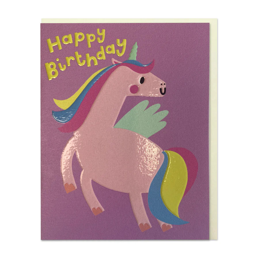 Raspberry Blossom Happy Birthday: Unicorn