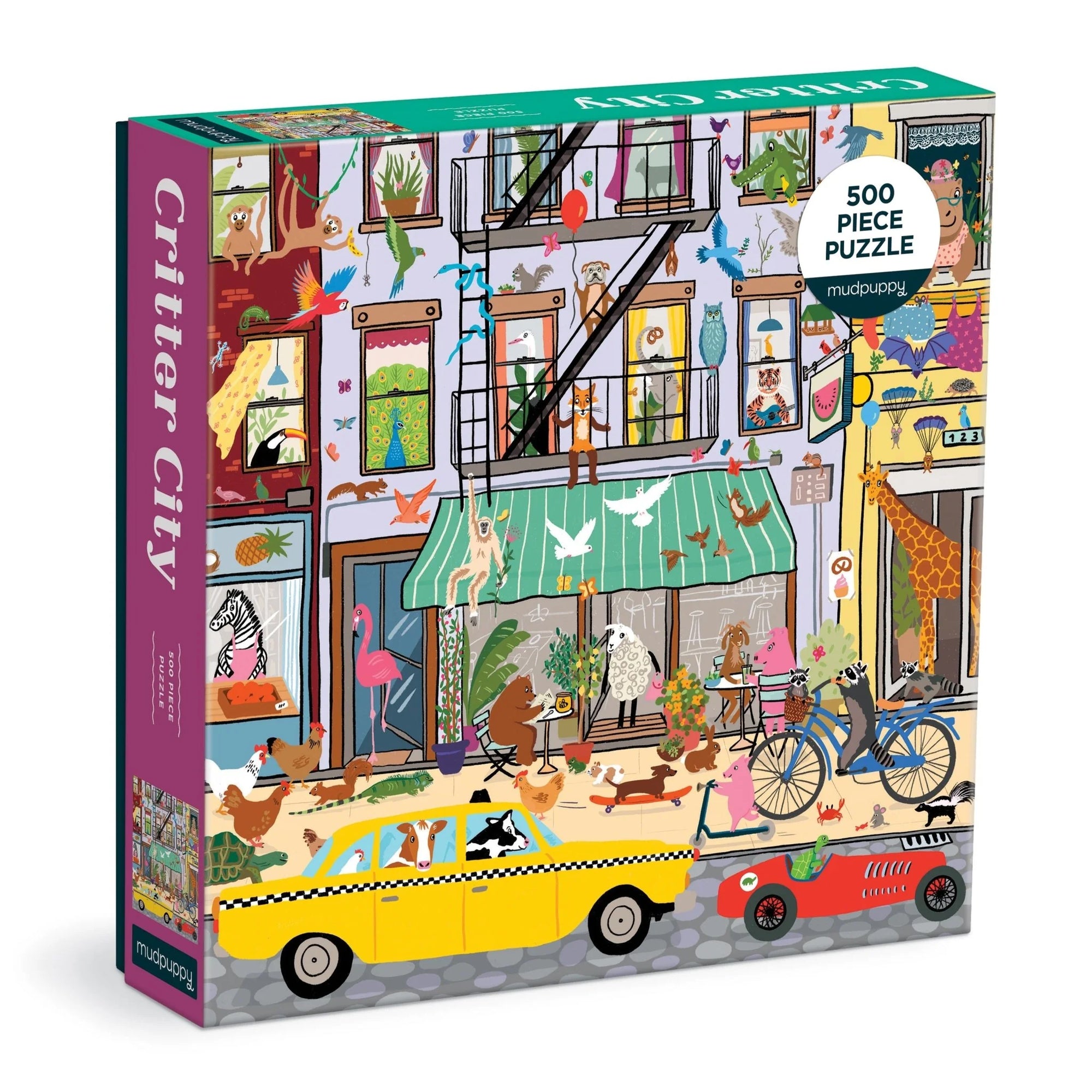 Mudpuppy 500-Piece Family Puzzle: Critter City