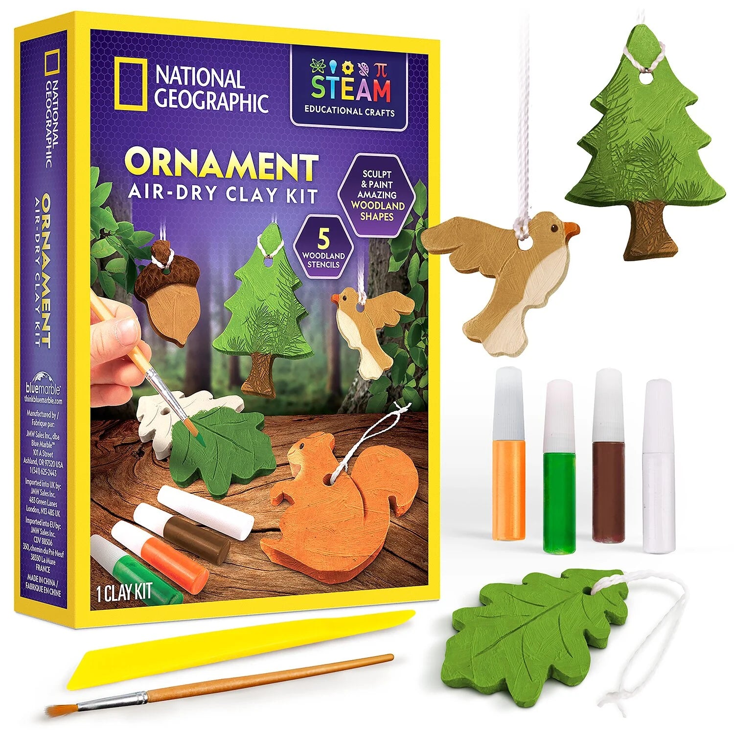 National Geographic Ornament Air-Dry Clay Kit