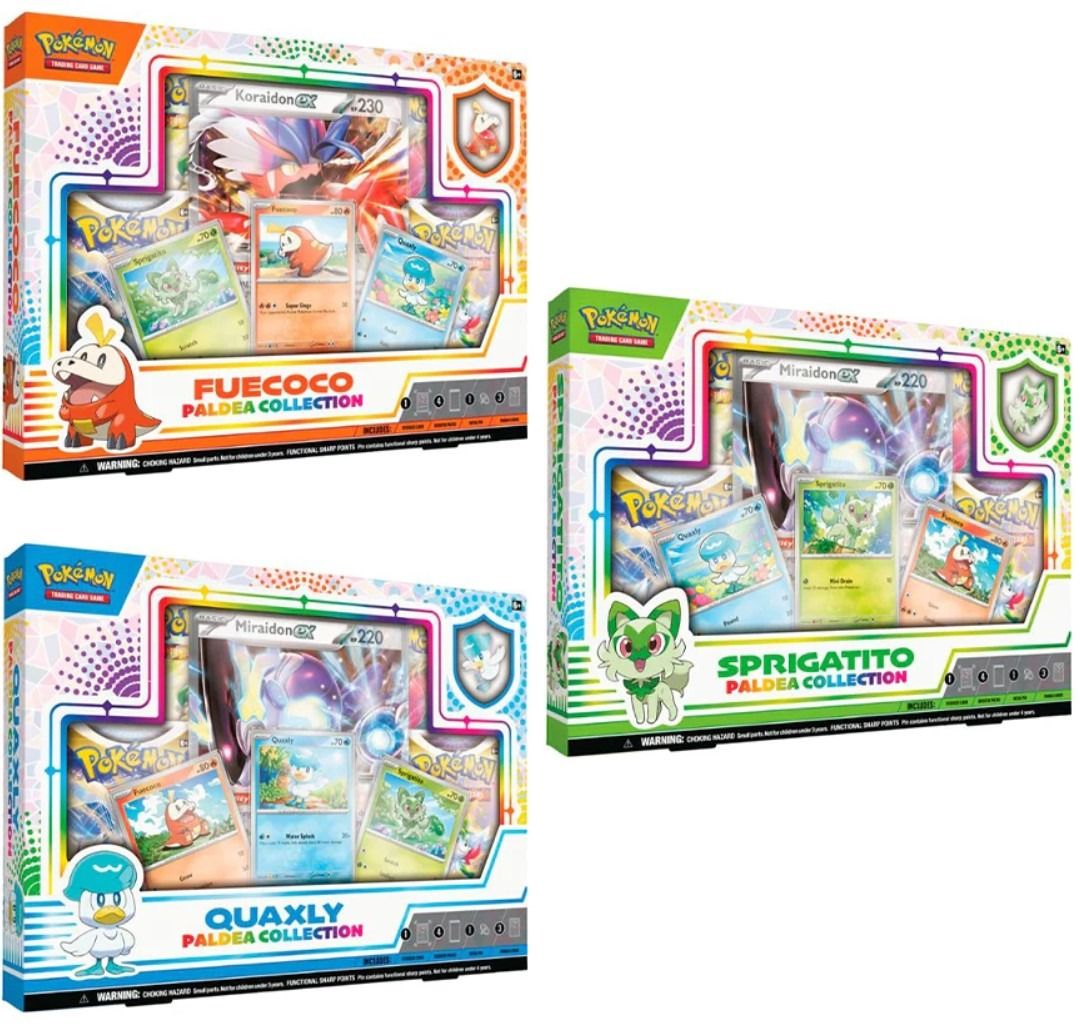 Pokémon TCG Paldea Pin Collection Box (Sprigatito/Quaxly/Fuecoco)