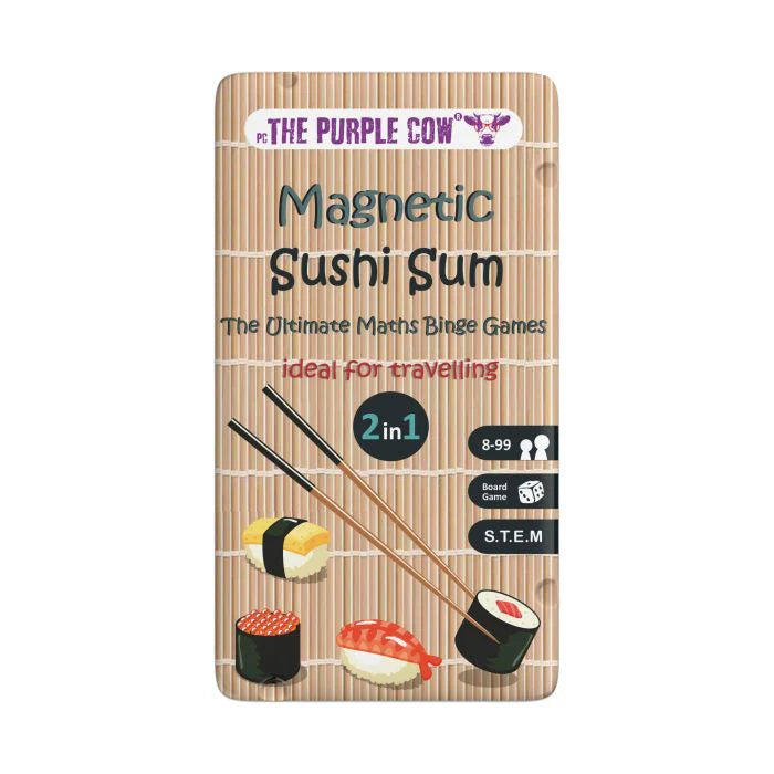 Purple Cow To Go Magnetic Travel Games: Sushi Sum