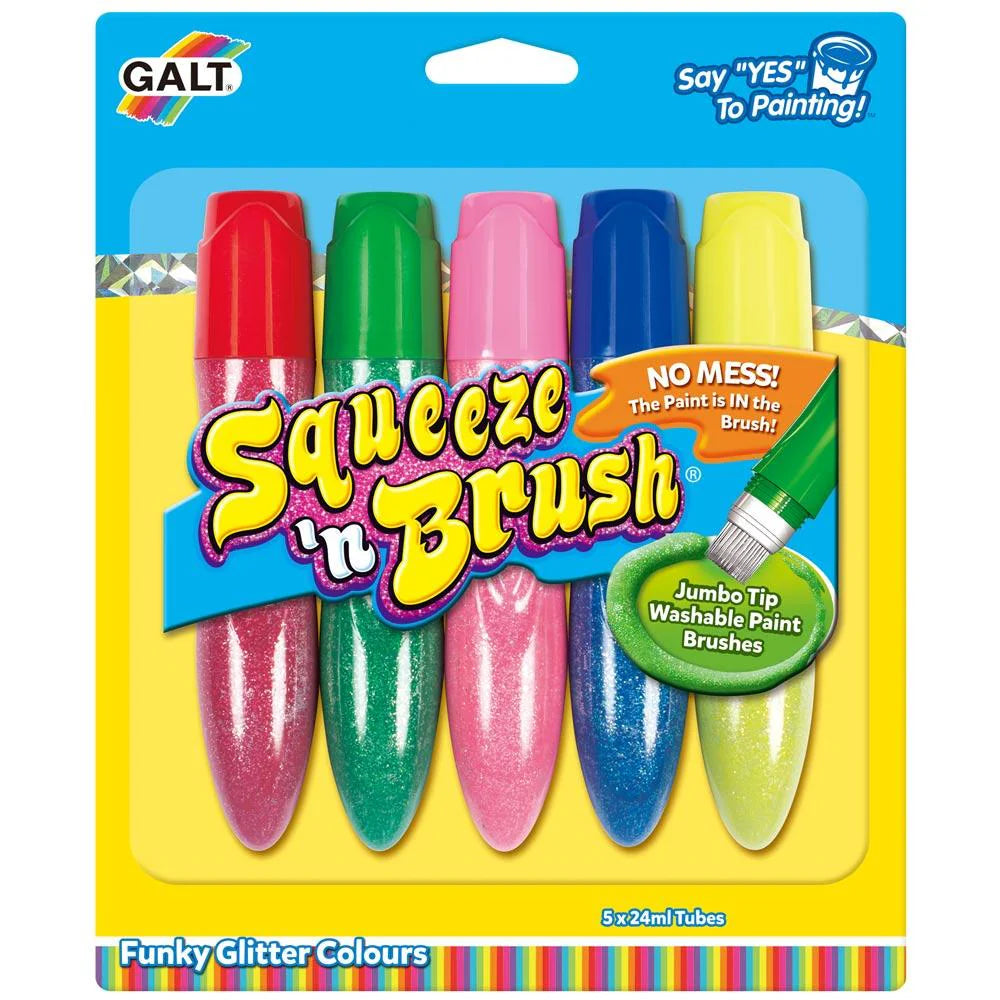 Galt Squeeze N Brush: 5 Glitter Colours