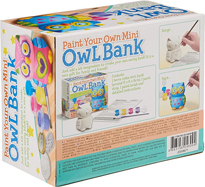 4M Paint Your Own Mini Owl Bank