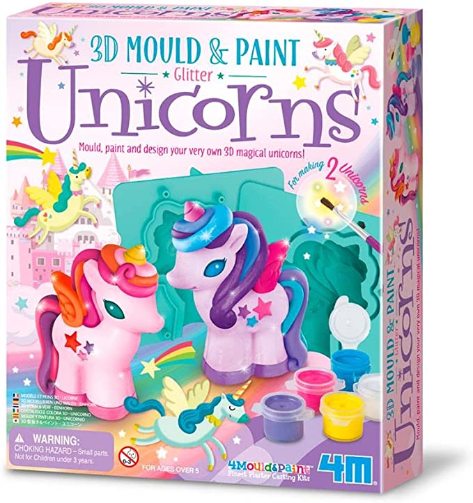 4M 3D Mould & Paint Glitter Unicorns