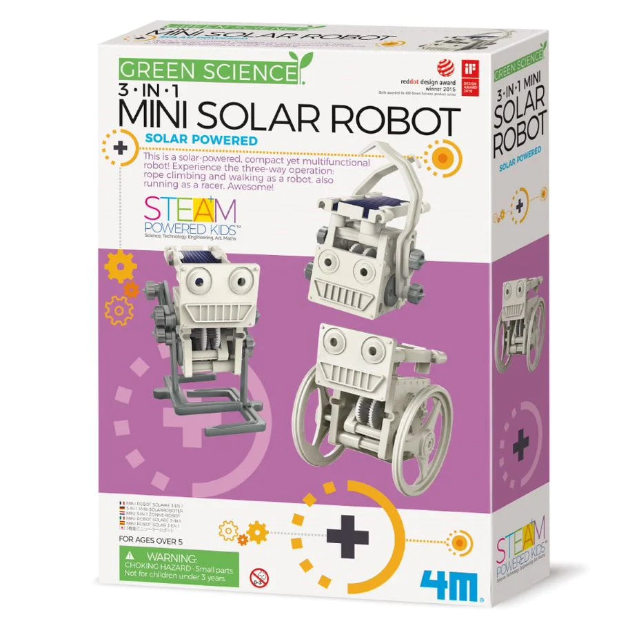 4M Green Science Eco-Engineering 3-In-1 Mini Solar Robot