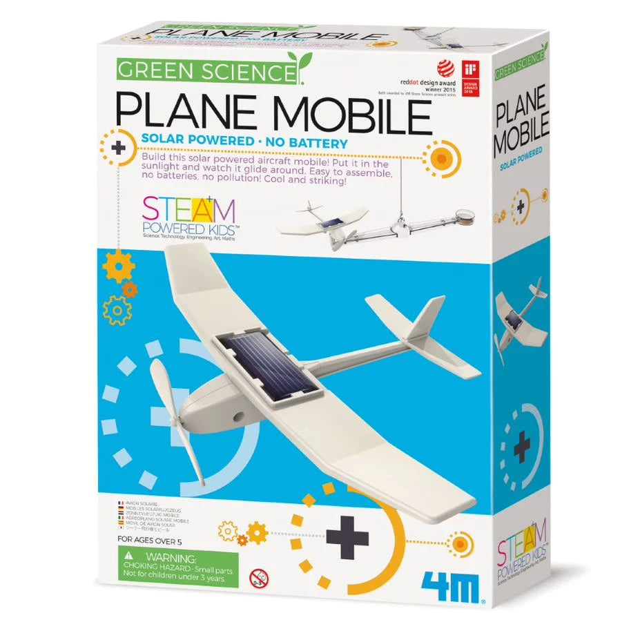 4M Green Science Eco-Engineering Solar Plane Mobile
