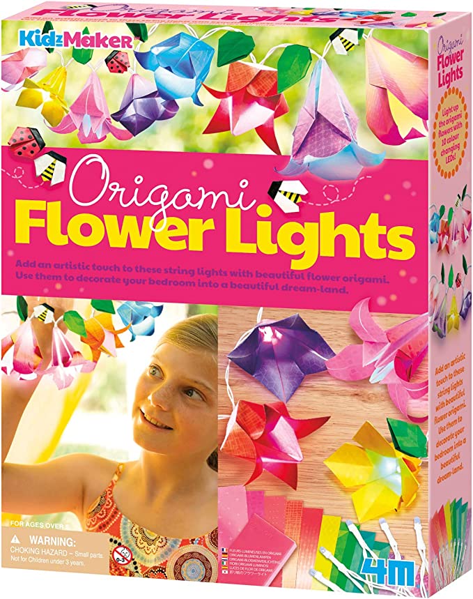 4M KidzMaker Make Your Own Origami Flower Light