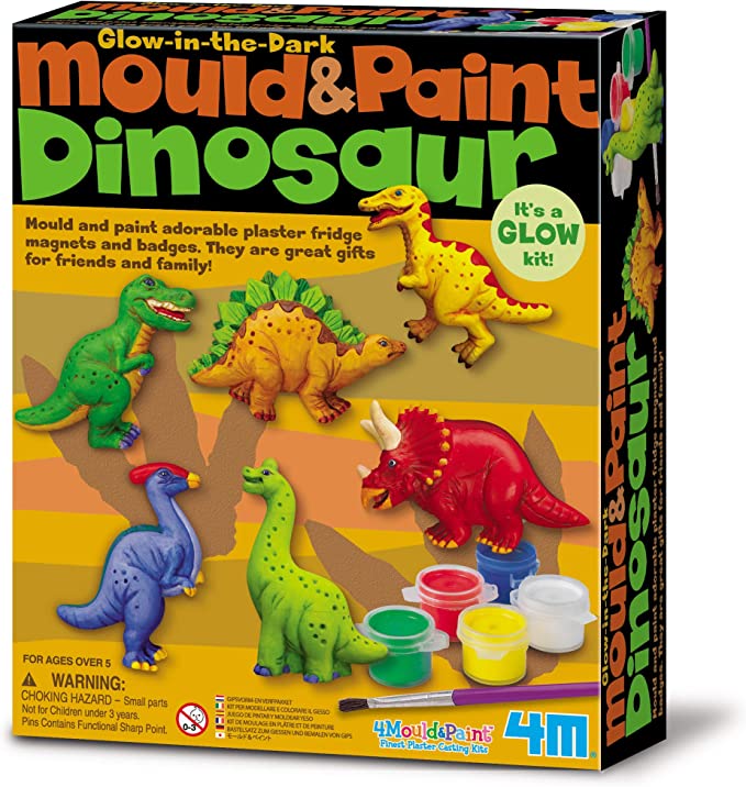 4M Mould & Paint Glow-In-The-Dark Dinosaurs