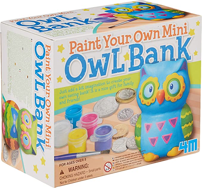 4M Paint Your Own Mini Owl Bank