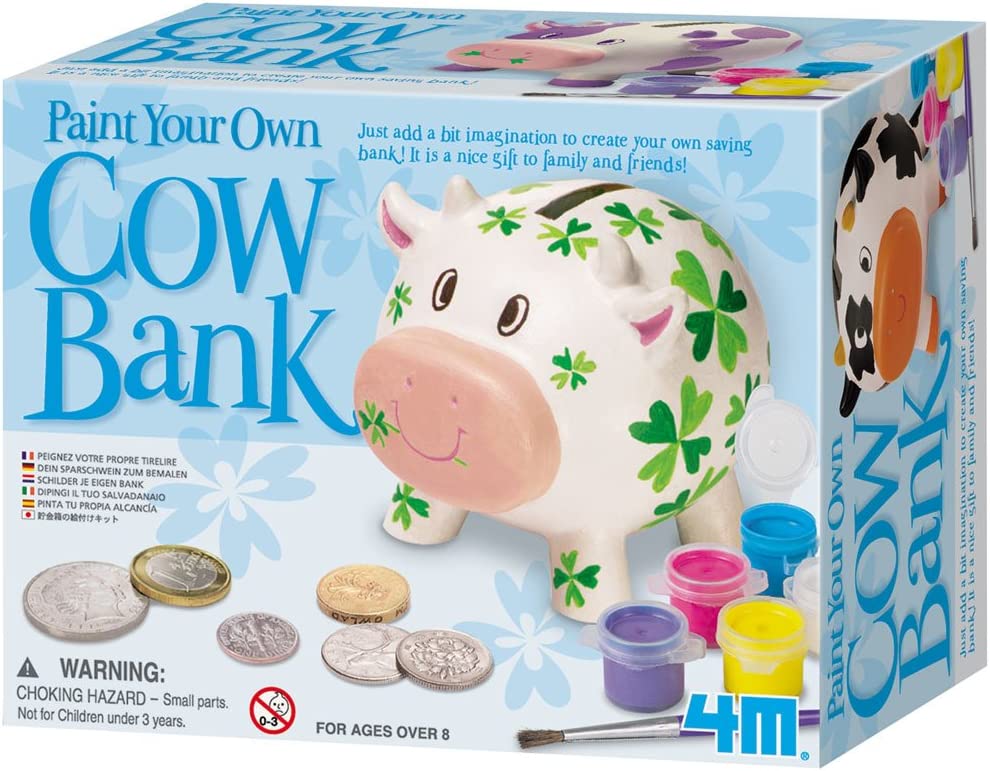 4M Paint Your Own Cow Bank The Toy Folks