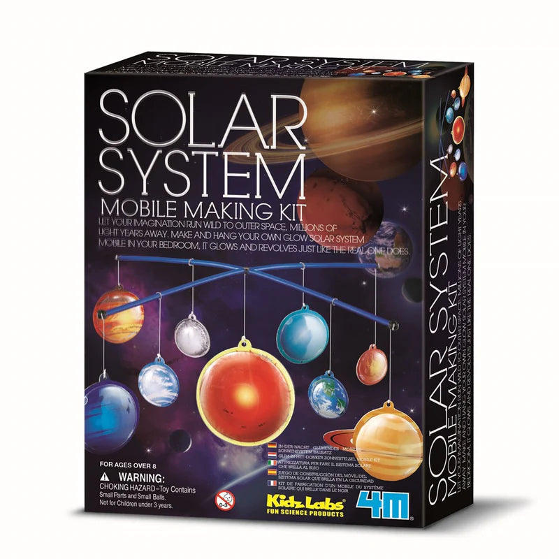 4M KidzLabs Glow-In-The-Dark Solar System Mobile Making Kit