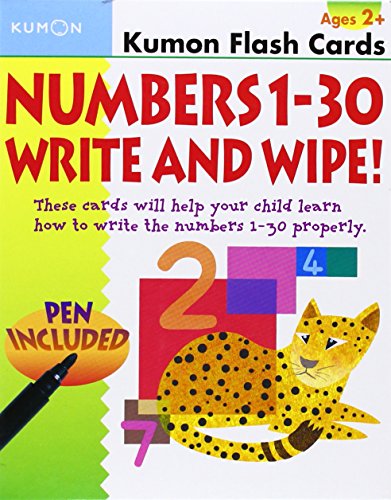 Kumon Flash Cards: Number 1-30 Write & Wipe