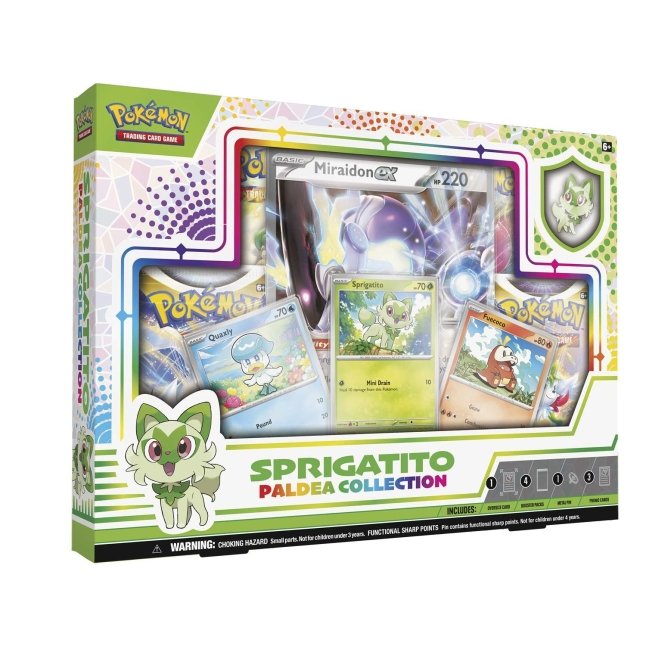 Pokémon TCG Paldea Pin Collection Box (Sprigatito/Quaxly/Fuecoco)