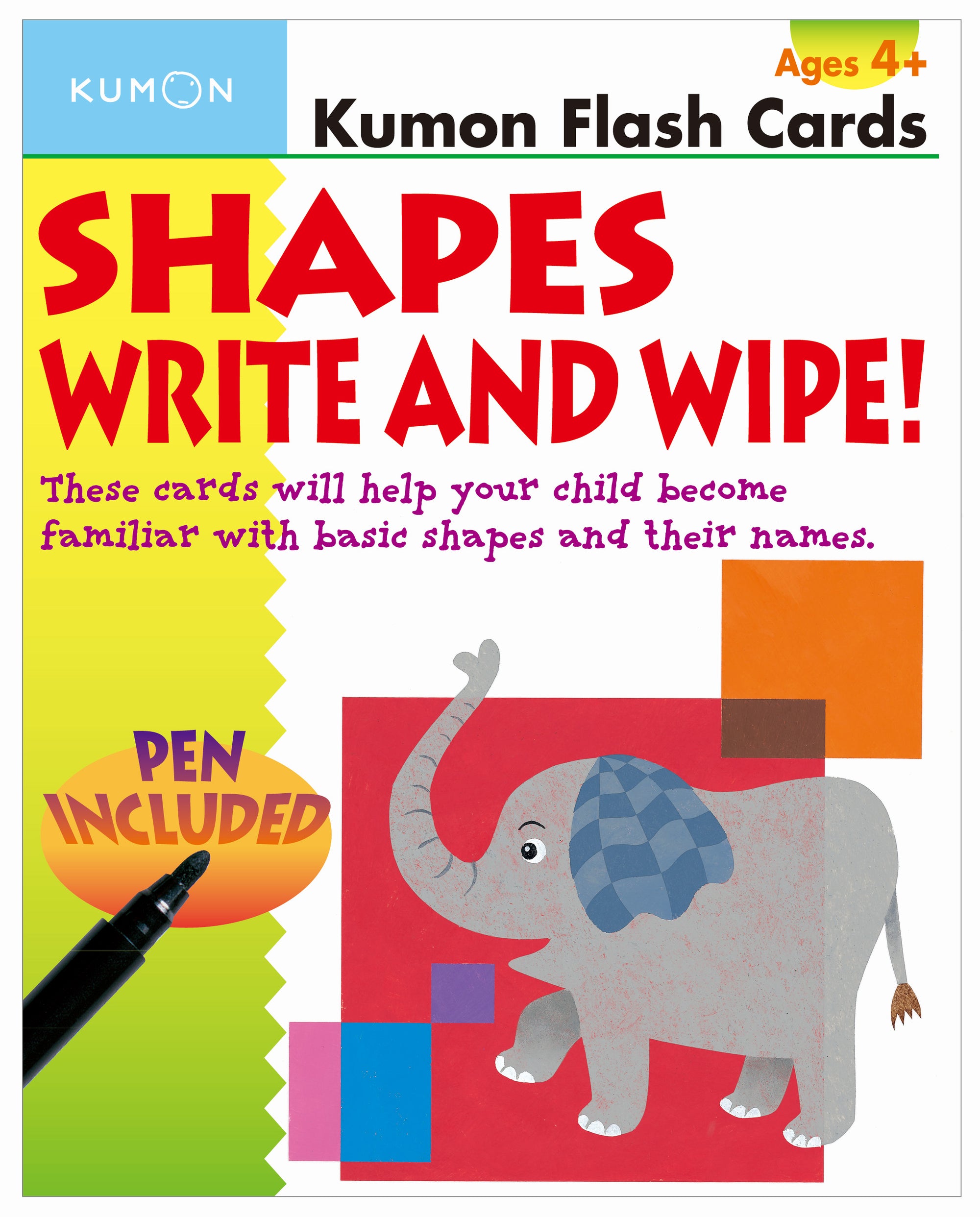 Kumon Flash Cards: Shapes Write & Wipe
