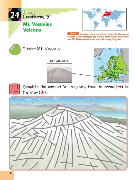 Kumon Geography Sticker Activity Book: K & Up