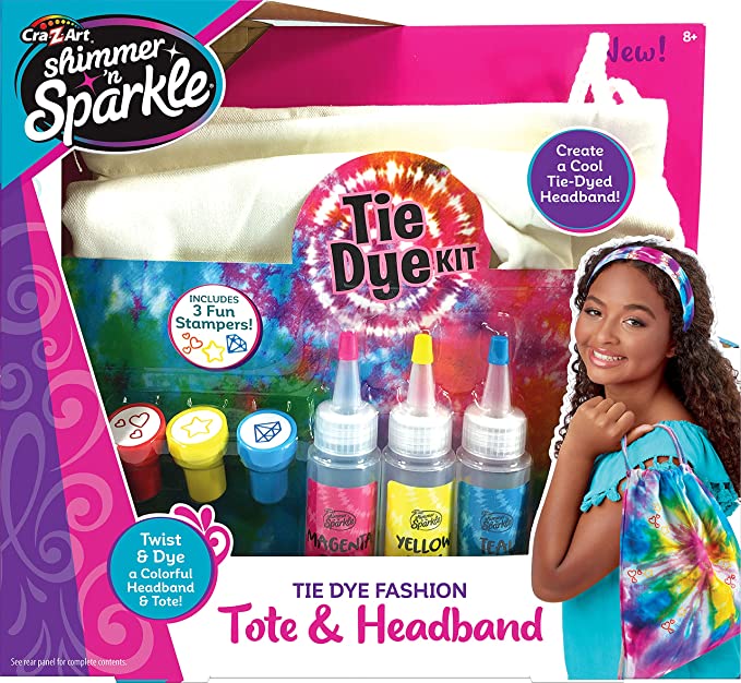 Cra-Z-Art Shimmer & Sparkle Tie Dye Fashion Tote & Headband Kit