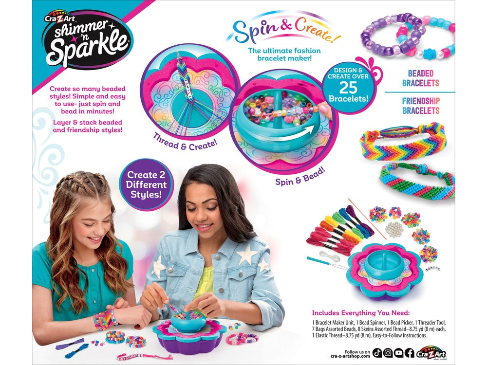Cra-Z-Art Shimmer And Sparkle Bead Spinner Ultimate Bracelet Maker