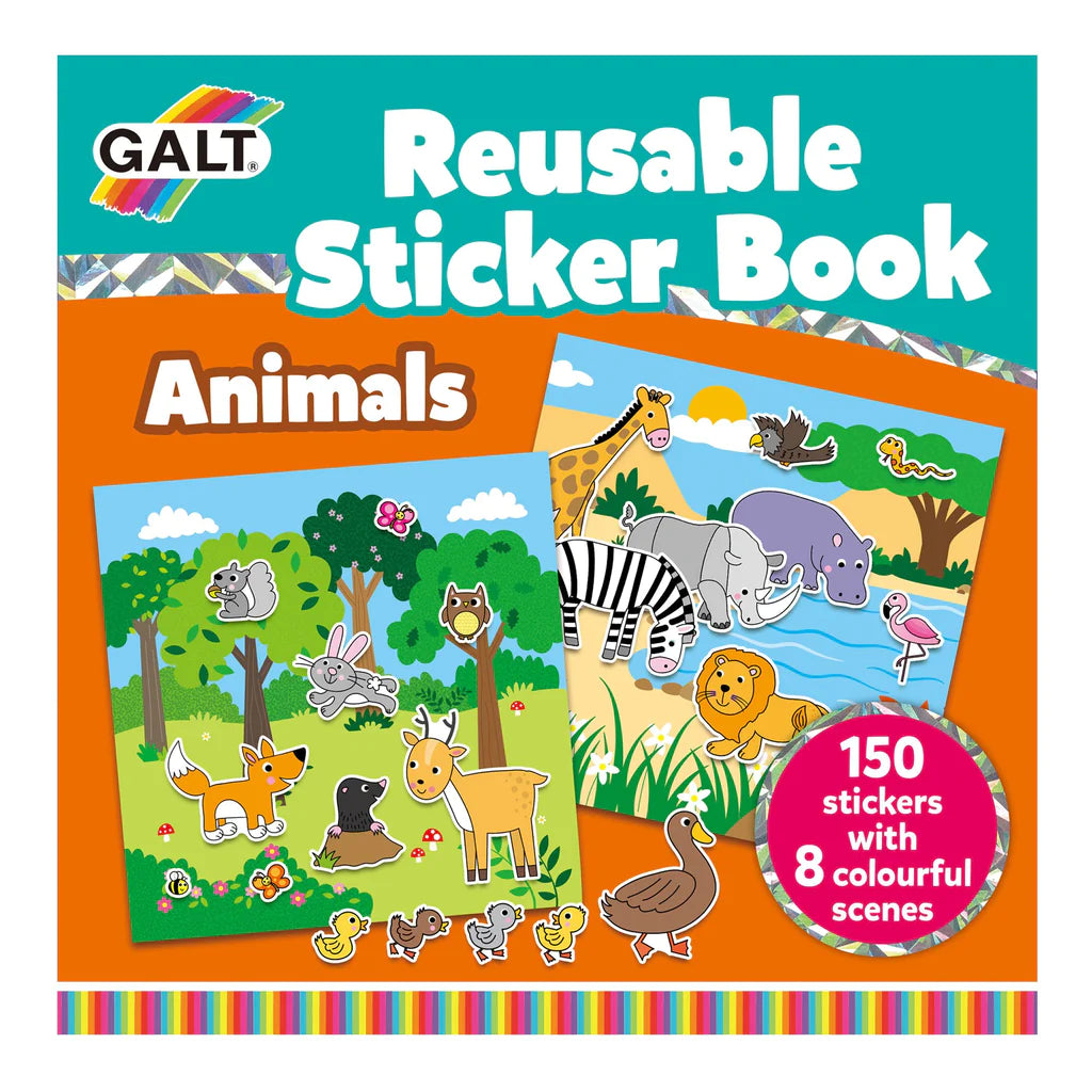 Galt Reusable Sticker Book: Animals