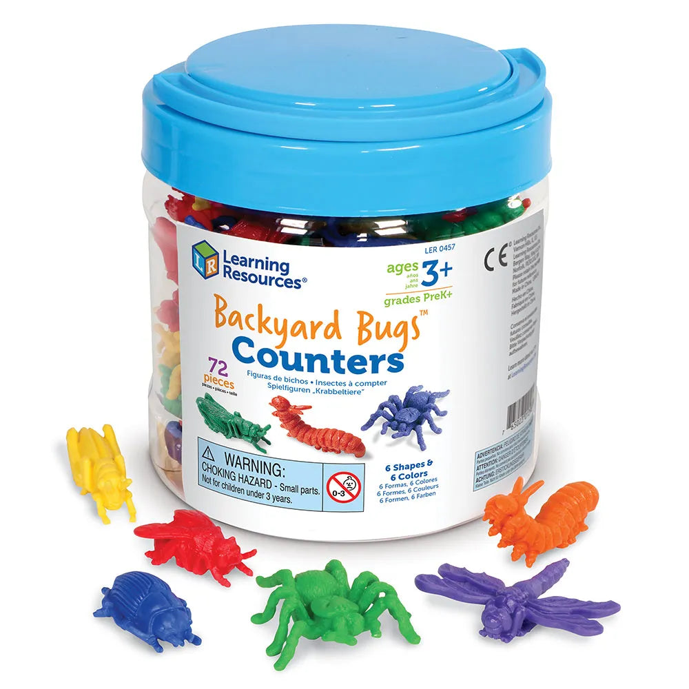 Learning Resources Backyard Bugs Counters, Set of 72